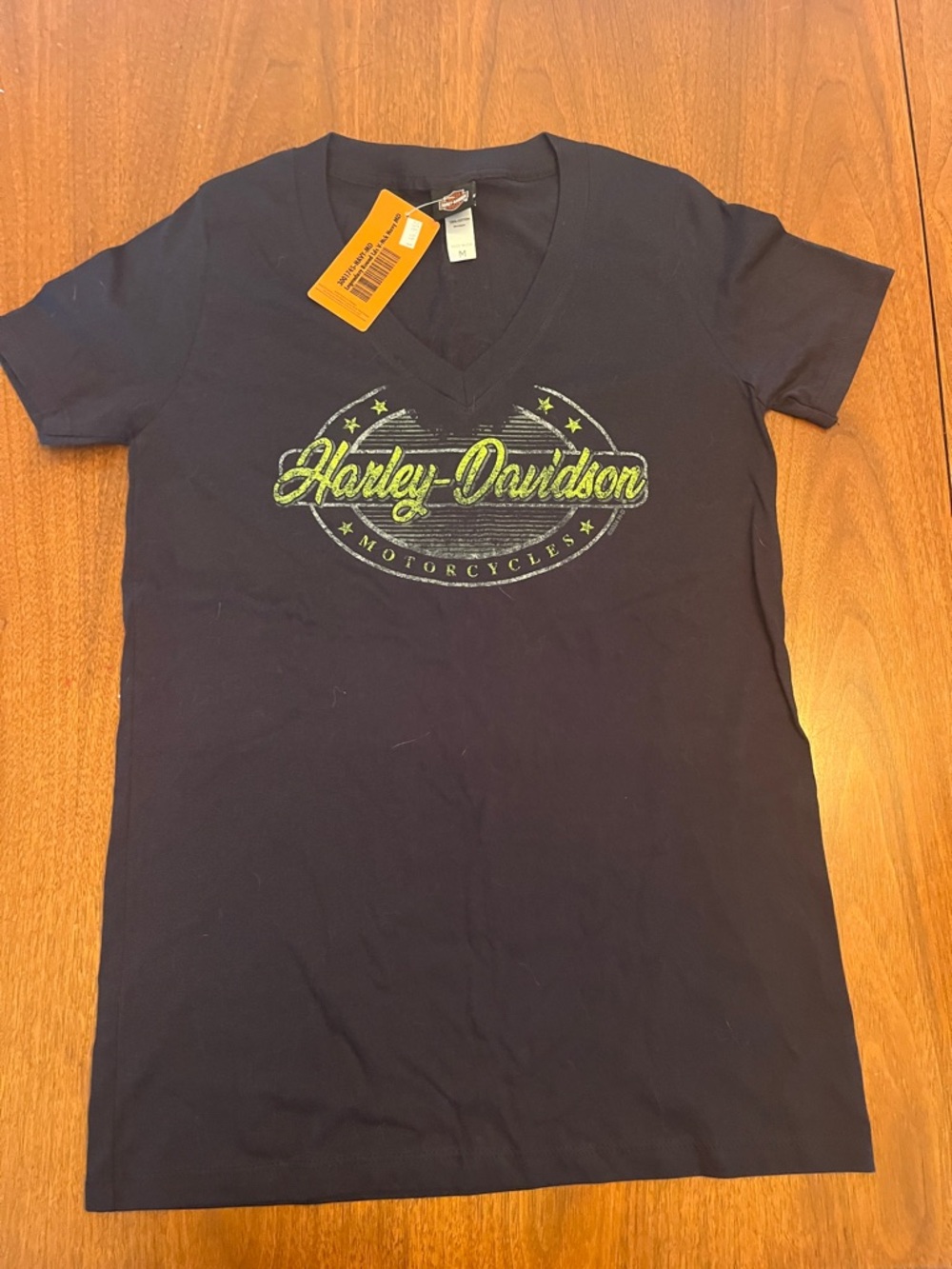 Harley-Davidson Black Tee with Yellow-Green Logo
